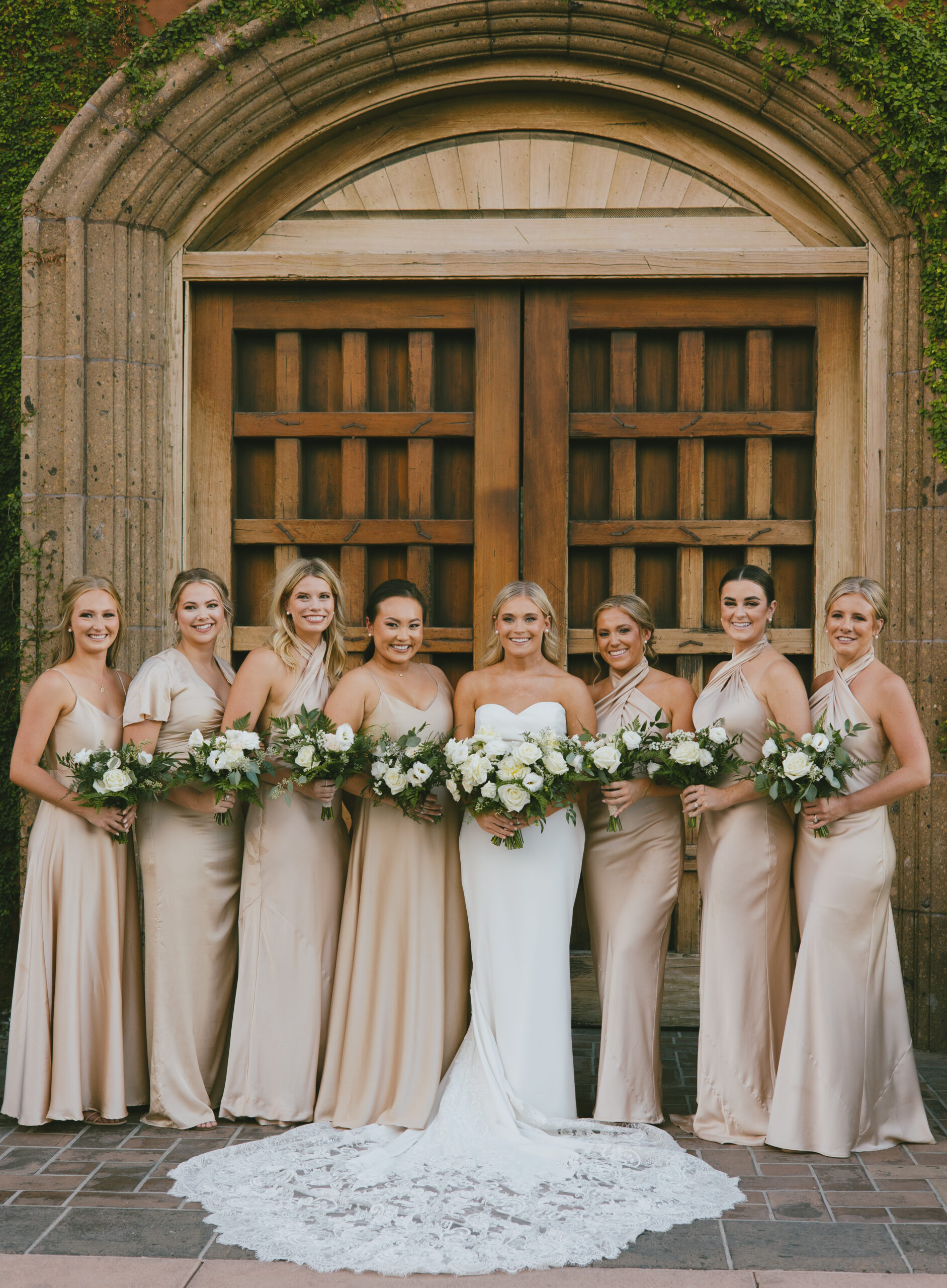 Professional bride Alexa and bridesmaids wedding photographer in Arizona