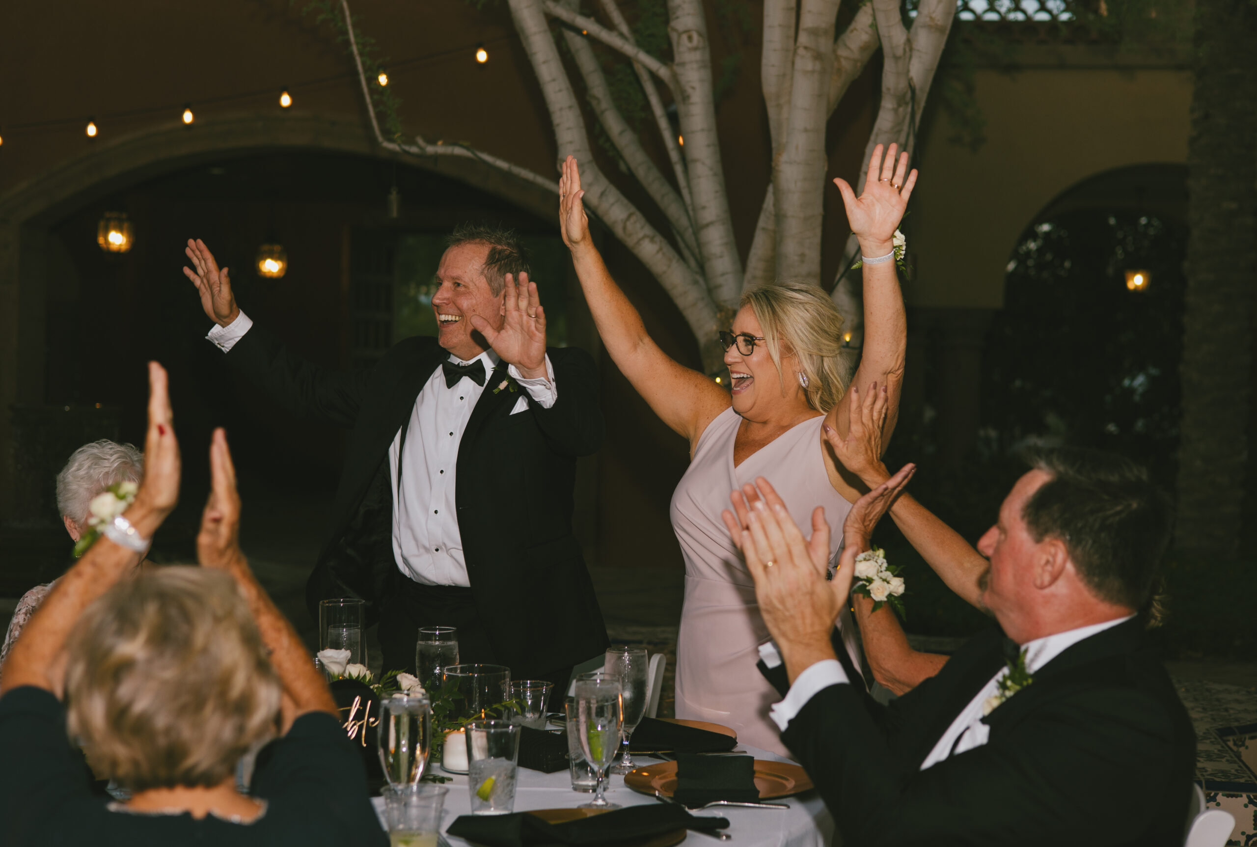 Matt and Alexa's Elevated Arizona wedding photography of reception celebration