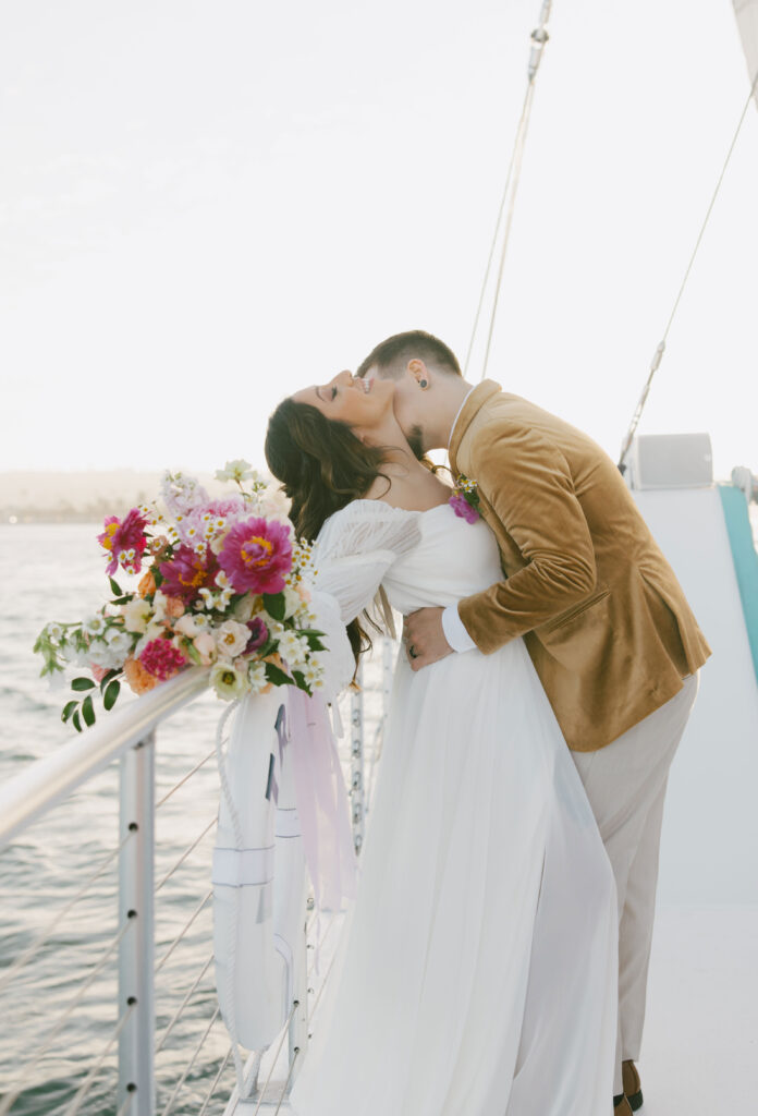 Epic catamaran elopement captured by professional Arizona Wedding photographer Jaidyn Michele Photography