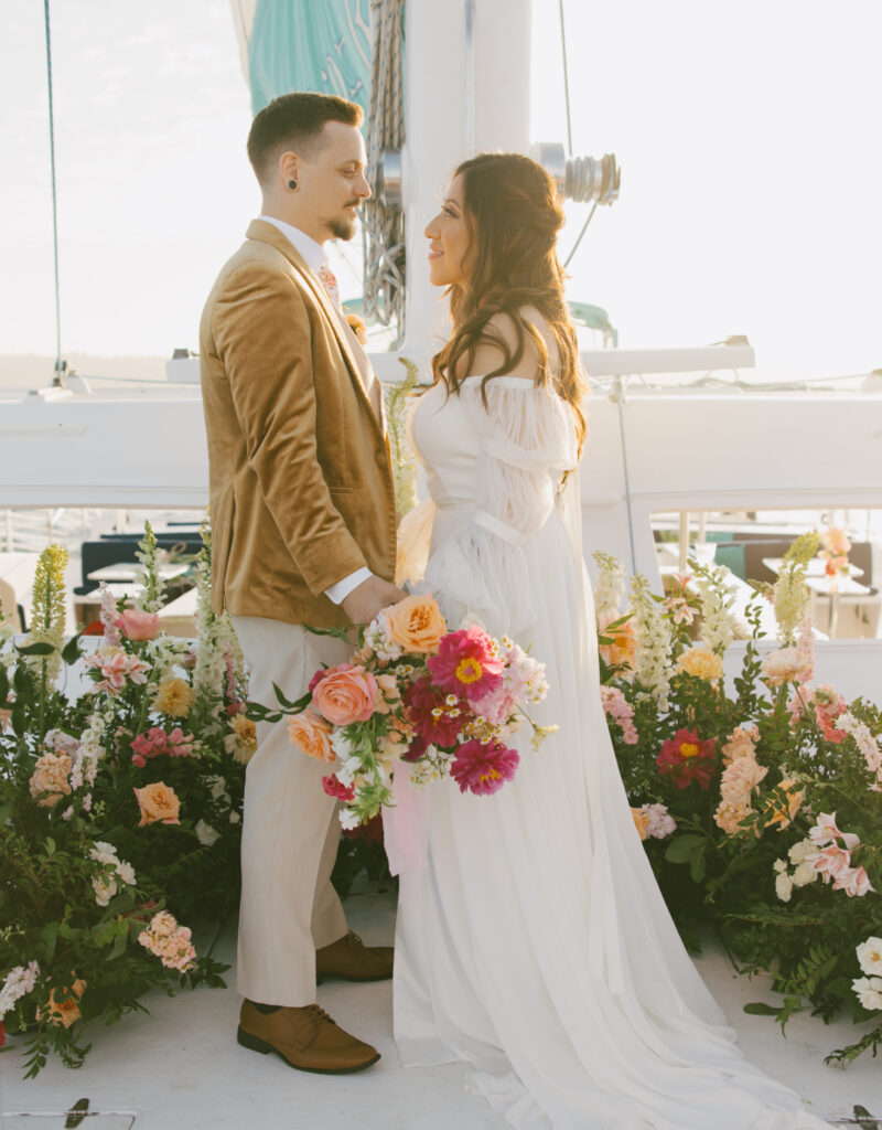 Spectacular elopement on a catamaran by professional Arizona Wedding photographer Jaidyn Michele