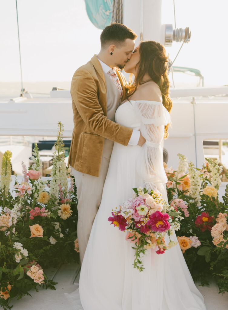 Elopement at sea: Arizona photographer Jaidyn Michele Photography captures catamaran wedding