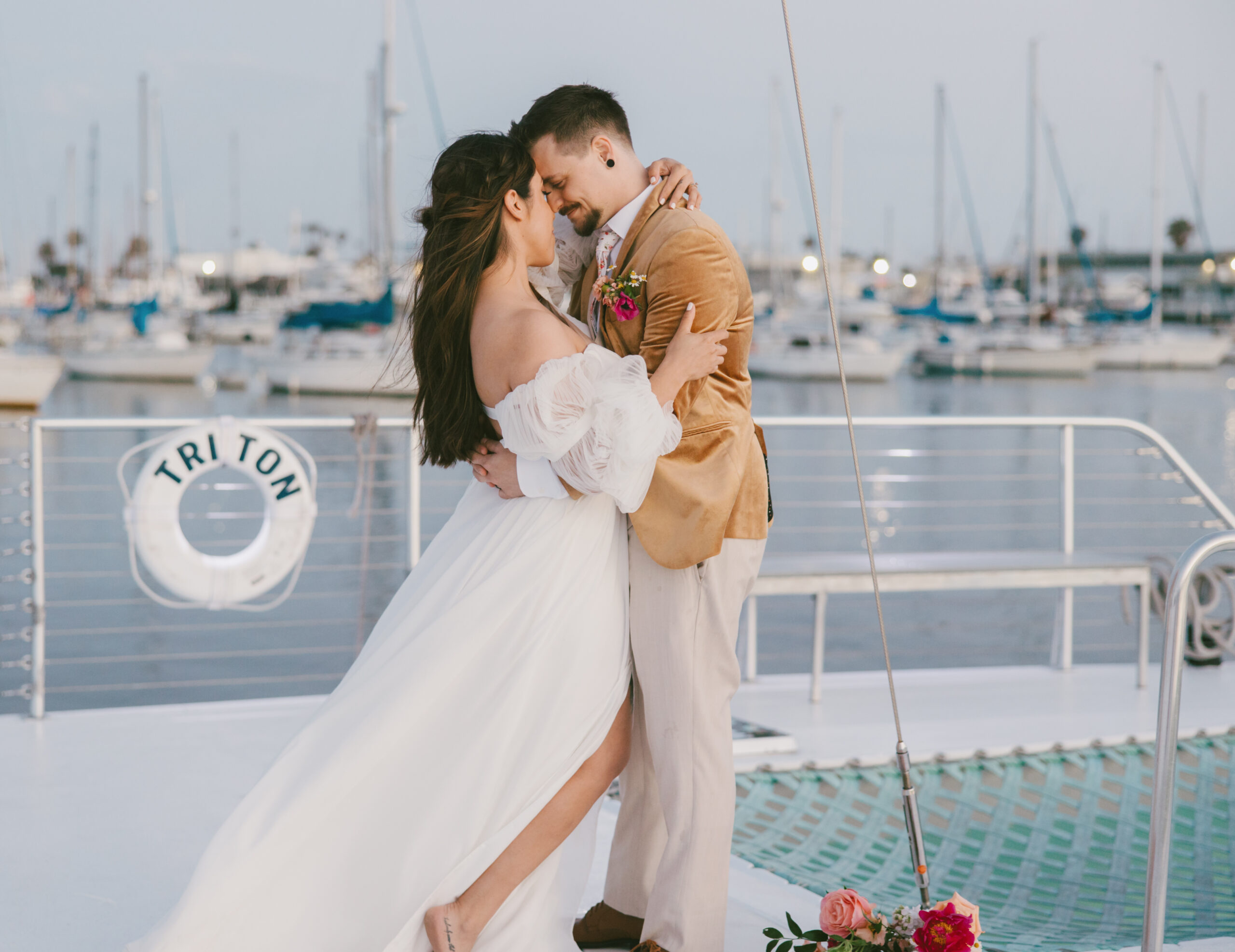 Adventure elopement on a catamaran by professional Arizona Wedding photographer Jaidyn Michele Photography