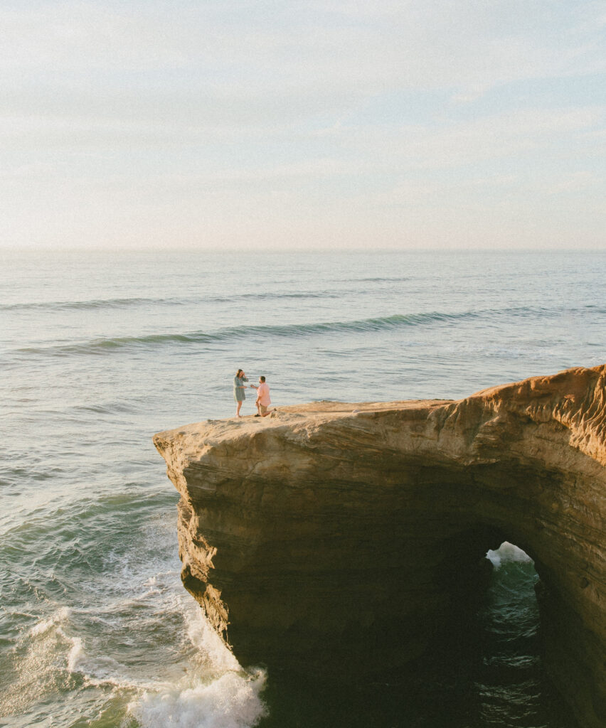 Perfect Surprise Proposal cliff
