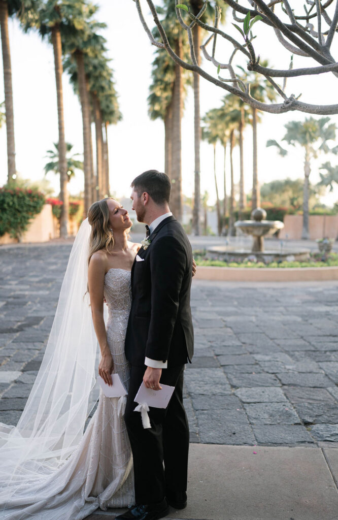 Wedding Day Photography Timeline — 8 hours with private vows at Royal Palms Resort Scottsdale
