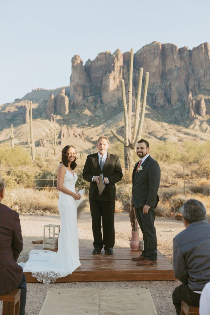 Wedding Ceremony at The Superstition Mountains 