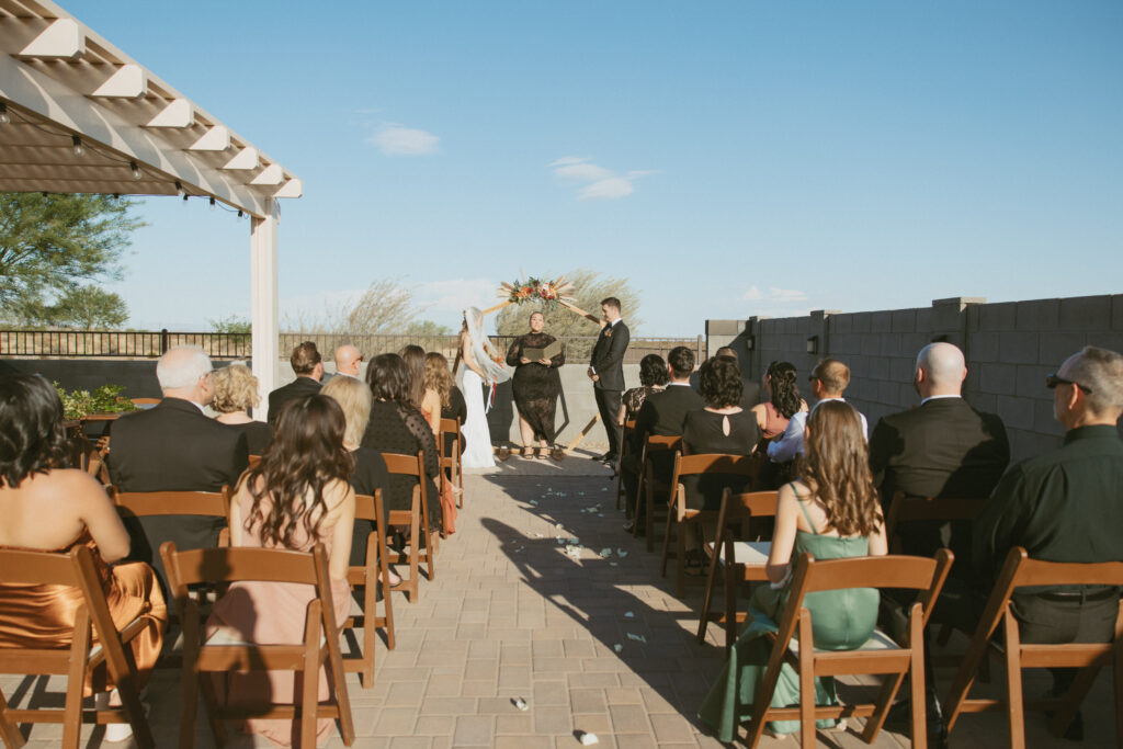 Backyard Wedding Ideas for an intimate wedding ceremony and reception. Arizona wedding photographer, backyard wedding in Phoenix Arizona